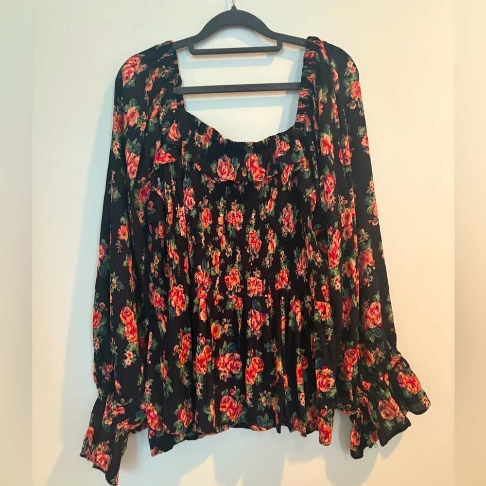 Romantic Cottagecore Feminine Floral Coquette Style Baby Doll Top Size 3X - Picture 3 of 13